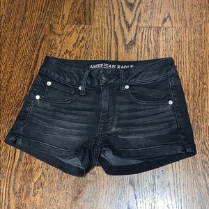American Eagle Outfitters Black Denim Shorts